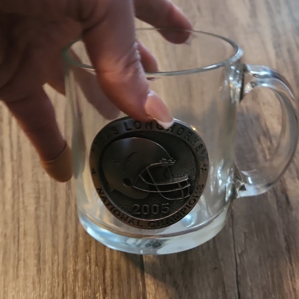 Texas Longhorns 2005 National Championship Glass Cup NWT
